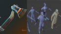 create 3d game assets, weapons and props with textures or extract, rip model