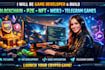 be game developer and build blockchain, p2e web3 game, nft game, telegram game