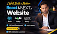 build responsive react next js website or landing page