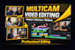 edit multicam videos for podcast, interview, news, youtube