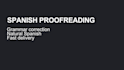 proofread and edit your spanish text manually