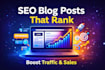 write seo optimized blog posts and articles using chatgpt