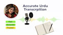 do transcription for urdu audios and videos