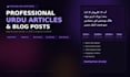 write professional urdu articles blog posts and web content