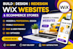 build wix website design or redesign wix website and wix ecommerce store