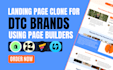 clone shopify landing page design using replo or gempages for dtc shopify brands