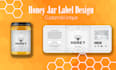 create a premium honey packaging design and logo