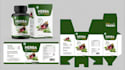 design packaging dieline, box dieline, die cut, kraft box packaging design
