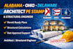 alabama ohio delaware architect pe stamp structural engineer city permit drawing
