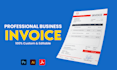 design professional business invoices and custom editable forms
