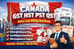 file canada gst, hst, pst, qst