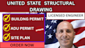 structural drawing,building plan,foundation plan,roof plan,site plan,adu permit