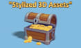 create low poly stylized 3d hand painted game assets