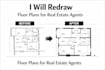 redraw floor plan for real estate agent