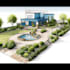 design front yard, backyard, home garden as landscape