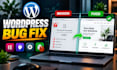fix wordpress bugs errors or elementor issues quickly