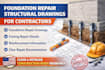 pier foundation crack repair structural drawing slab reinforcement retrofit
