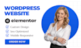 create wordpress website on elementor pro