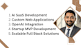 develop an ai powered saas web app using react, node, and openai