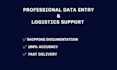 do professional logistics data entry and shipping documentation