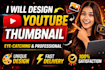 design professional and eye catching youtube thumbnail