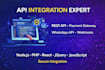 integrate rest API, payment gateway, whatsapp API