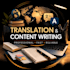 translate, writing and create professional texts