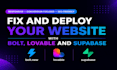 fix and deploy broken mvp apps on bolt lovable supabase