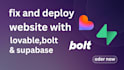 fix and deploy broken mvp apps on bolt lovable supabase