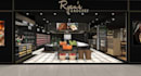 3d indoor grocery store, counter butcher shop design, hangout space,mall render