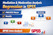 do mediation, moderation, correlation and regression analysis in spss