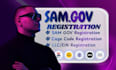 do sam gov registration, llc registration, cage code, 501c3, wosb, naics code