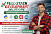 develop full stack custom web apps, scraping, bot,apis with react,nodejs, python
