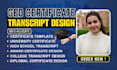 design professional academic transcripts, diplomas, and custom documents