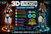 make custom vrchat avatar vrc furry avatar VR character furry model nsfw avatar
