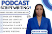 write your podcast content, summary and show notes