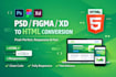 convert figma, PSD design to responsive website