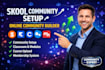 skool community setup classroom course module upload membership community course