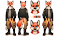 fursona ref sheet furry reference sheet anthro ref sheet furry ref sheet