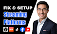 do professional obs setup, vmix, and twitch live streaming stream overlay