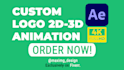 animate unique custom 2d 3d logo animation
