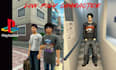 create 3d low poly vtuber ps1 ps2 character design,  as a low poly artist