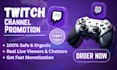 do twitch stream promotion to boost your live viewers and interactions