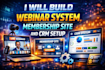build webinar funnel membership site and CRM setup