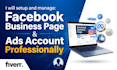 setup facebook business page, bm, and ads account
