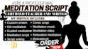 ghostwrite guided meditation, soothing relaxing script and youtube audio scripts