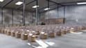 create 3d industrial animation for warehouse robotics and agv automation process