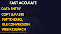 copy paste data entry