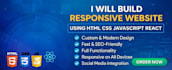 build responsive website using HTML CSS javascript and react