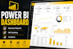 create professional power bi dashboard, KPI reports and data visualization